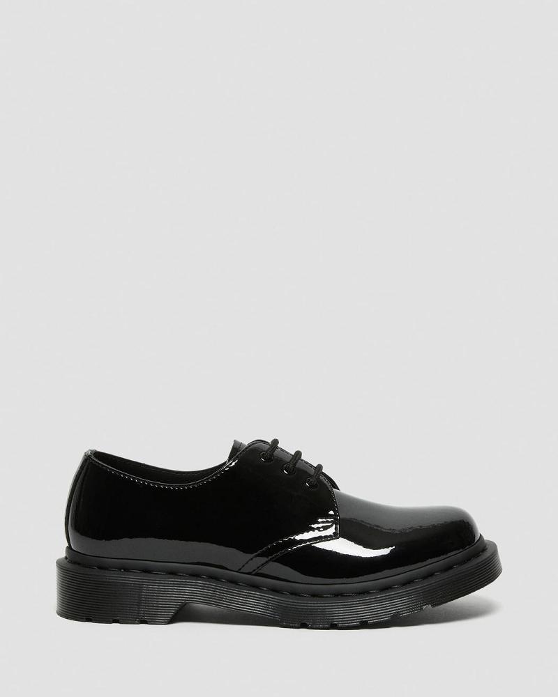 Zapatos Oxford Dr Martens 1461 Mono Charol Cuero Mujer Negros | MX 435ZUT